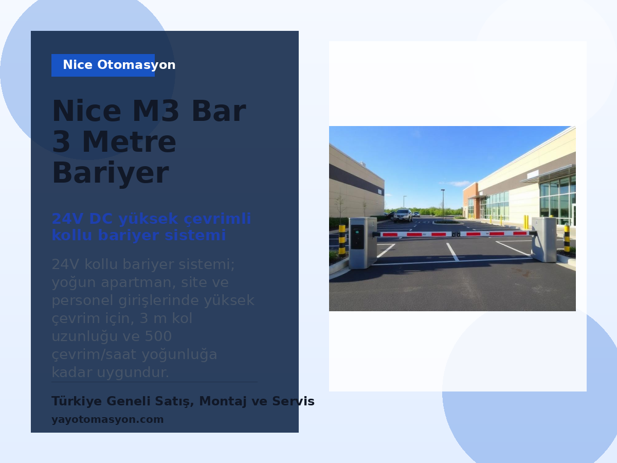 Nice M3 Bar 3 metre bariyer sistemi