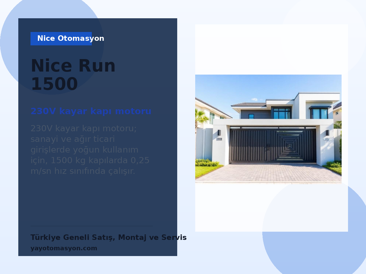 Nice Run 1500 kayar kapı motoru