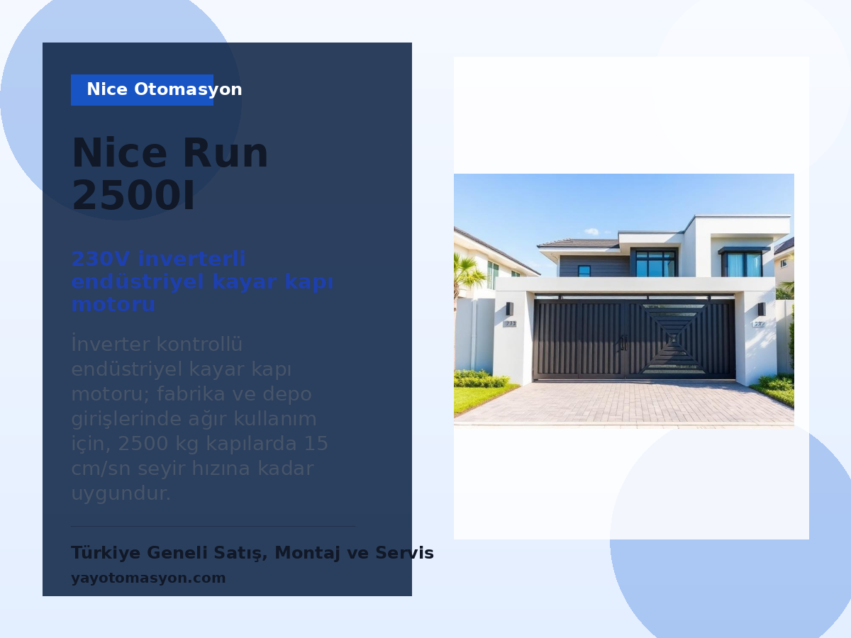 Nice Run 2500I inverterli kayar kapı motoru