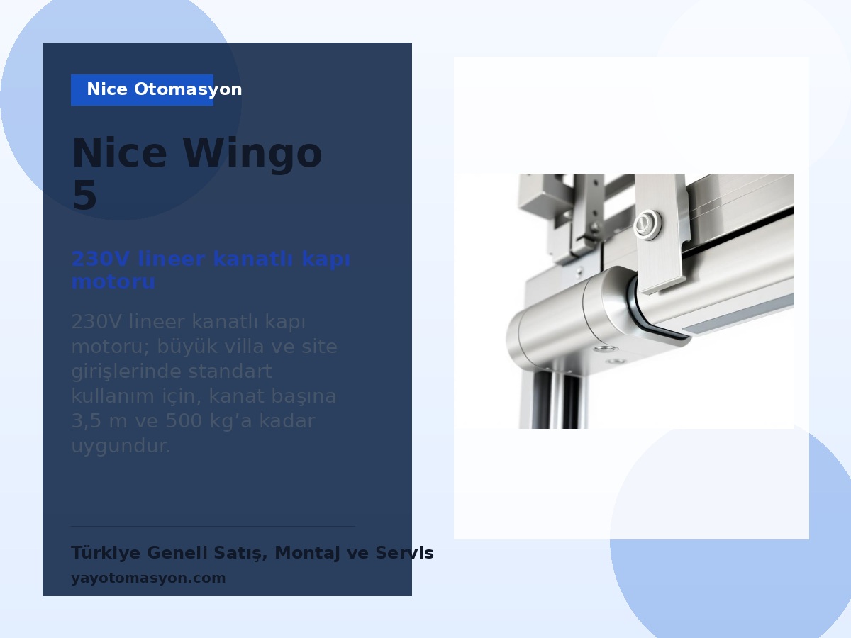 Nice Wingo 5 lineer kanatlı kapı motoru
